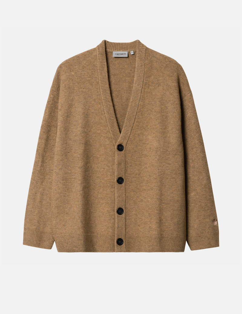 Carhartt-WIP Cardigan Albion - Jasper Camel Heather