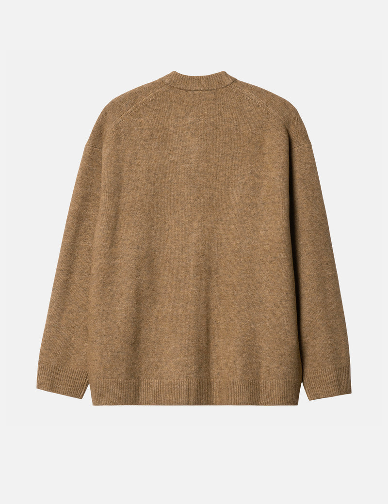 Carhartt-WIP Cardigan Albion - Jasper Camel Heather