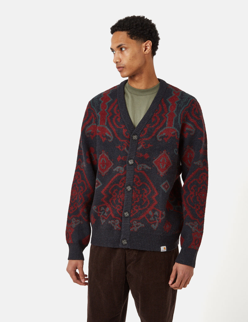 Carhartt-WIP Verse Cardigan (Verse Jacquard) - Bleu marine foncé