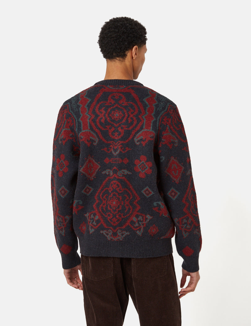 Carhartt-WIP Verse Cardigan (Verse Jacquard) - Dark Navy Blue