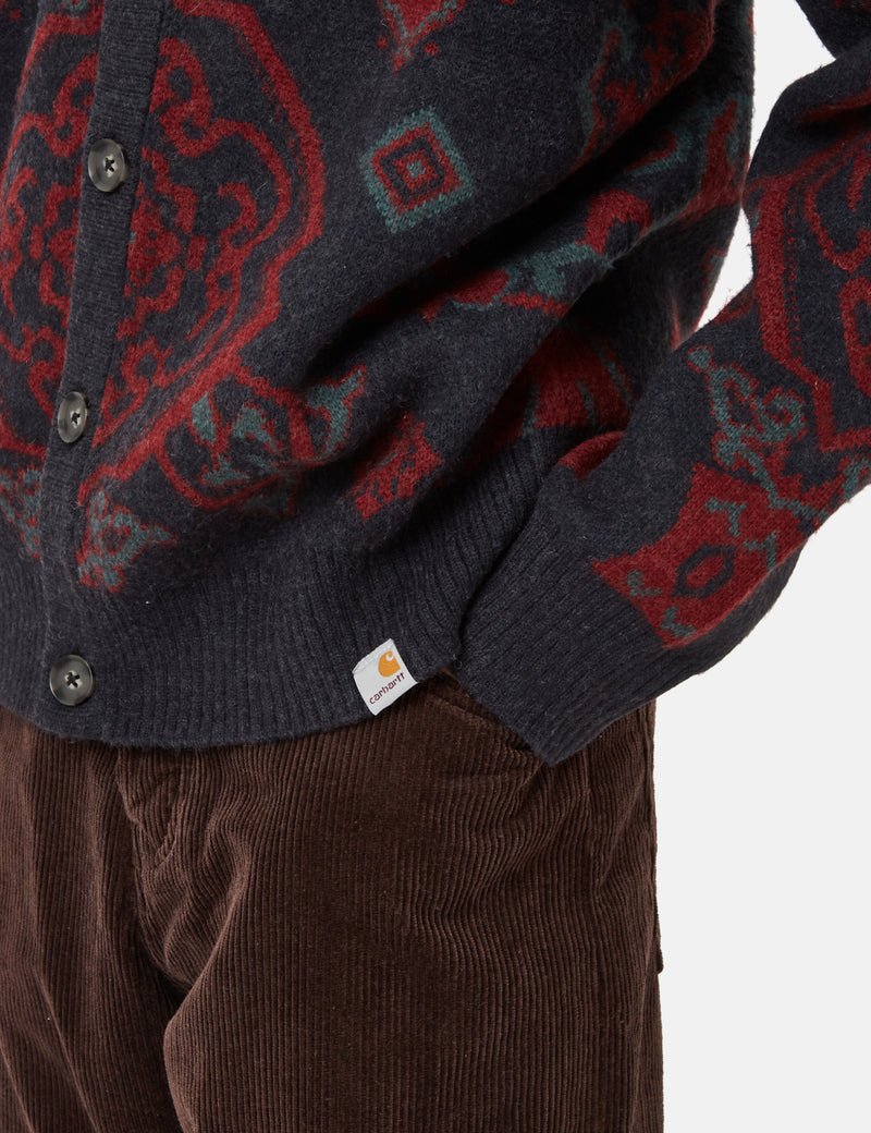 Carhartt-WIP Verse Cardigan (Verse Jacquard) - Dark Navy Blue