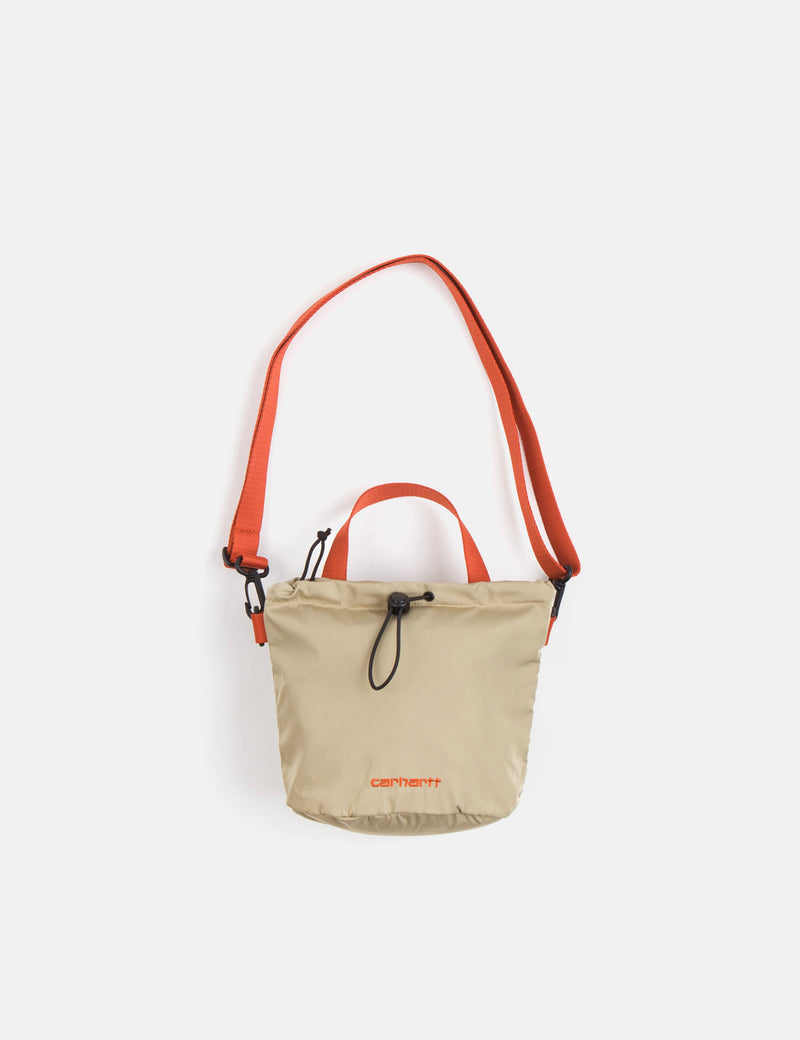 Carhartt-WIPベイショアバッグ（小）-アンモナイトブラウン/ブリックオレンジ