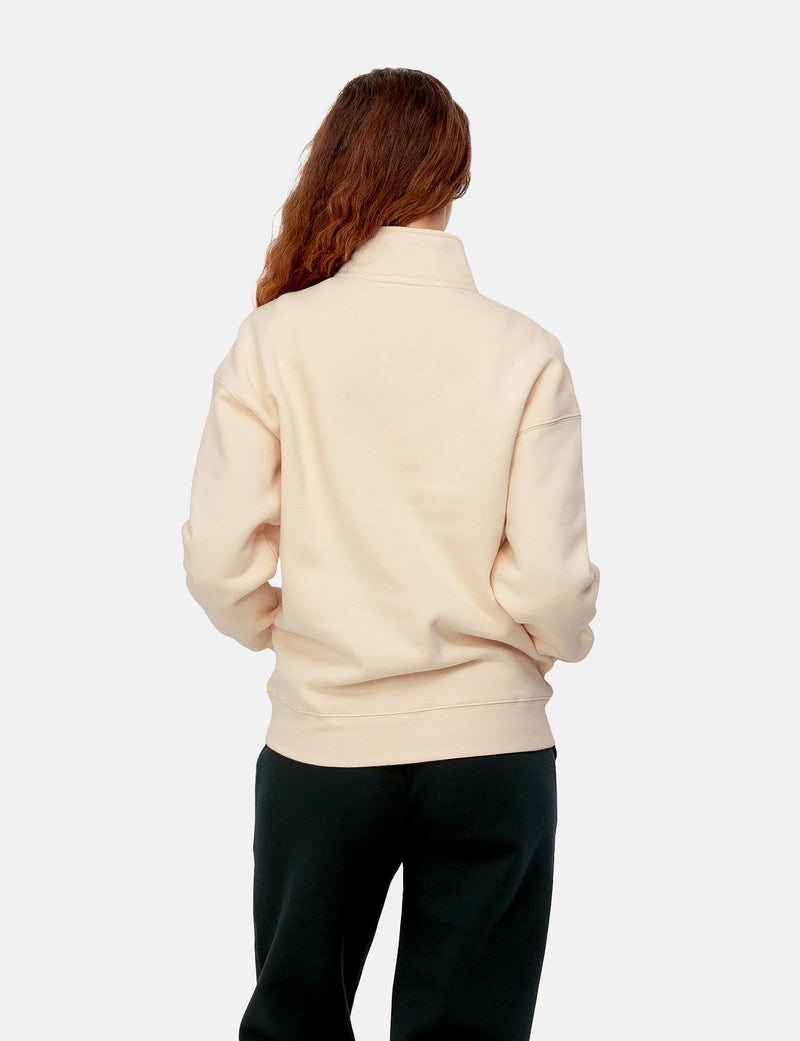 Carhartt-WIP Damen Ontario Highneck Sweatshirt – Calico Beige/Schwarz