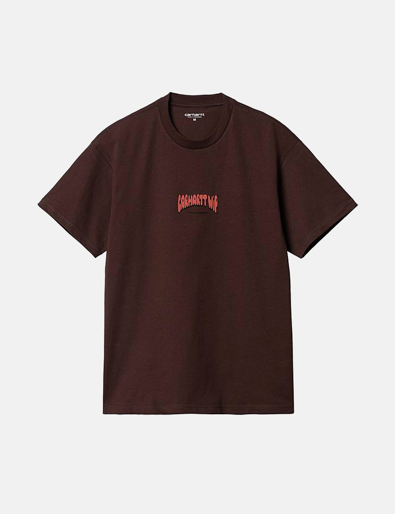 T-Shirt Carhartt-WIP Bubble Script - Ale Brown