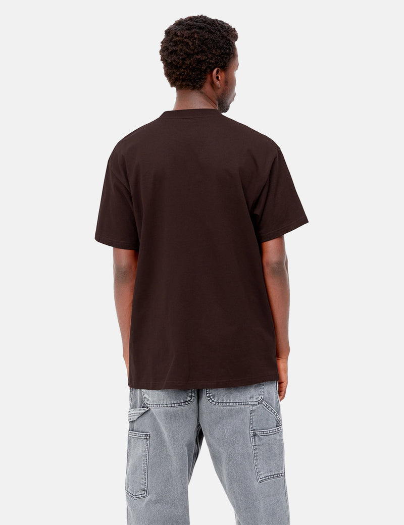 T-Shirt Carhartt-WIP Bubble Script - Ale Brown