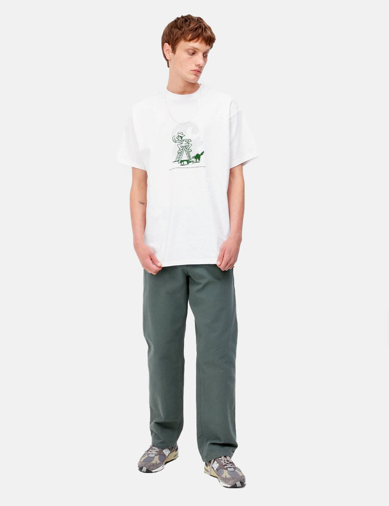 Carhartt-WIP Lucky Painter T-Shirt - Blanc/Vert Bonsaï