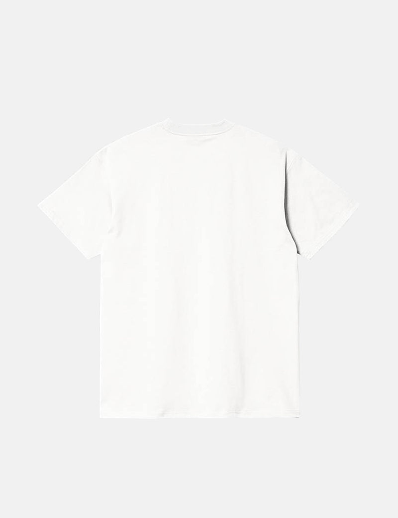 Carhartt-WIPラッキーペインターTシャツ-ホワイト/盆栽グリーン