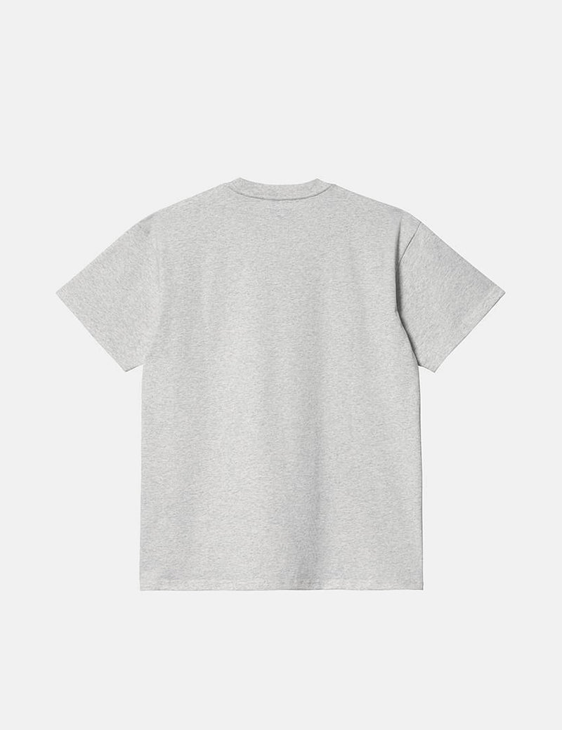 Carhartt-WIP T-Shirt Happy Script - Ash Heather Grey