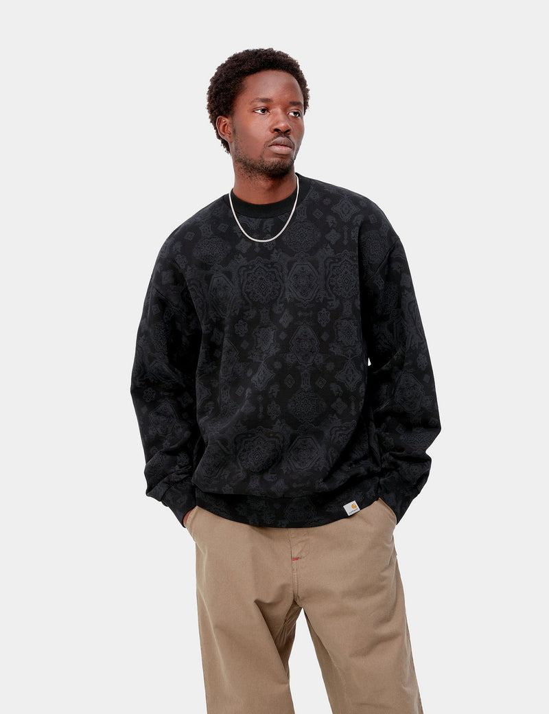Carhartt-WIP Sweatshirt mit Versdruck - Schwarz