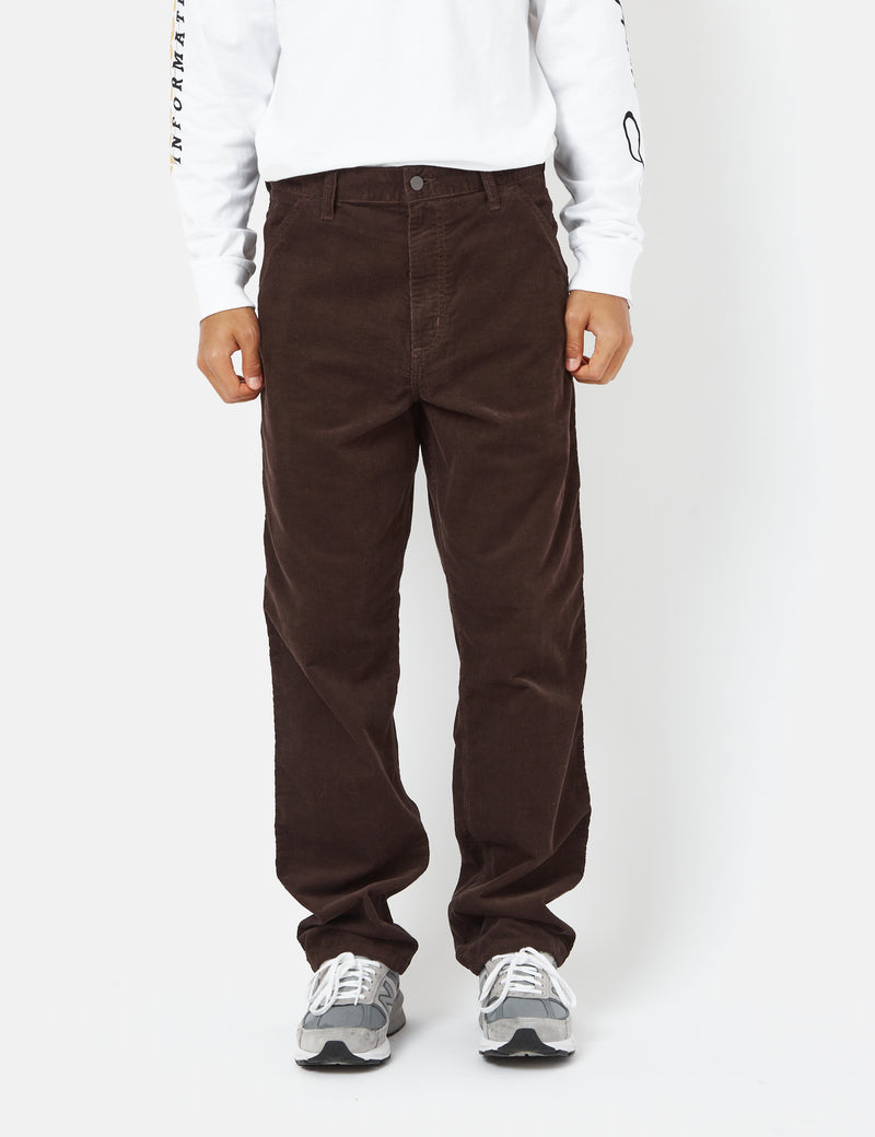 Carhartt-WIP Single Knee Pant (Velours côtelé) - Dark Umber Brown