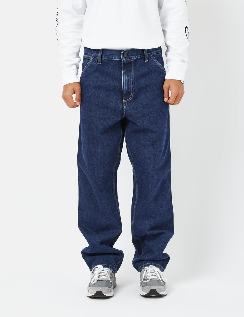 Carhartt-WIPシングルニーデニムパンツ（リラックス）-ブルー