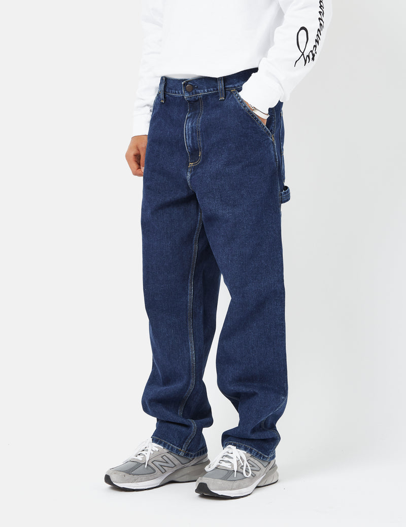 Carhartt-WIPシングルニーデニムパンツ（リラックス）-ブルー