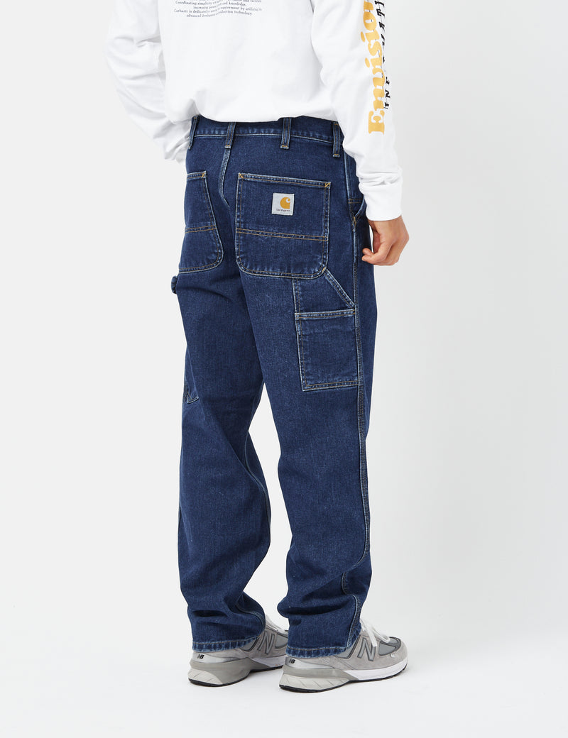 Carhartt-WIPシングルニーデニムパンツ（リラックス）-ブルー