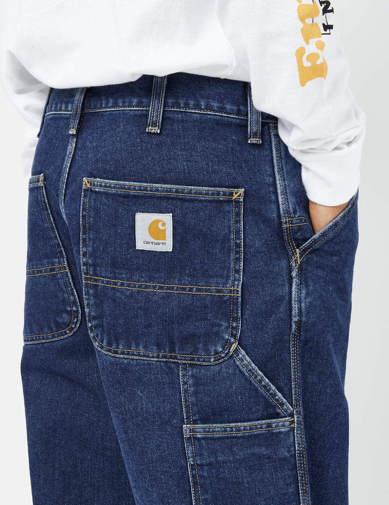 Carhartt-WIPシングルニーデニムパンツ（リラックス）-ブルー