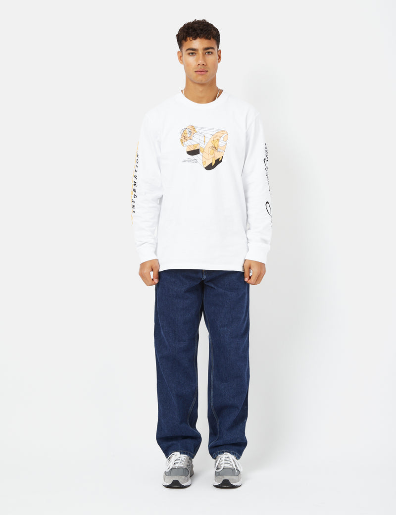 Carhartt-WIPシングルニーデニムパンツ（リラックス）-ブルー
