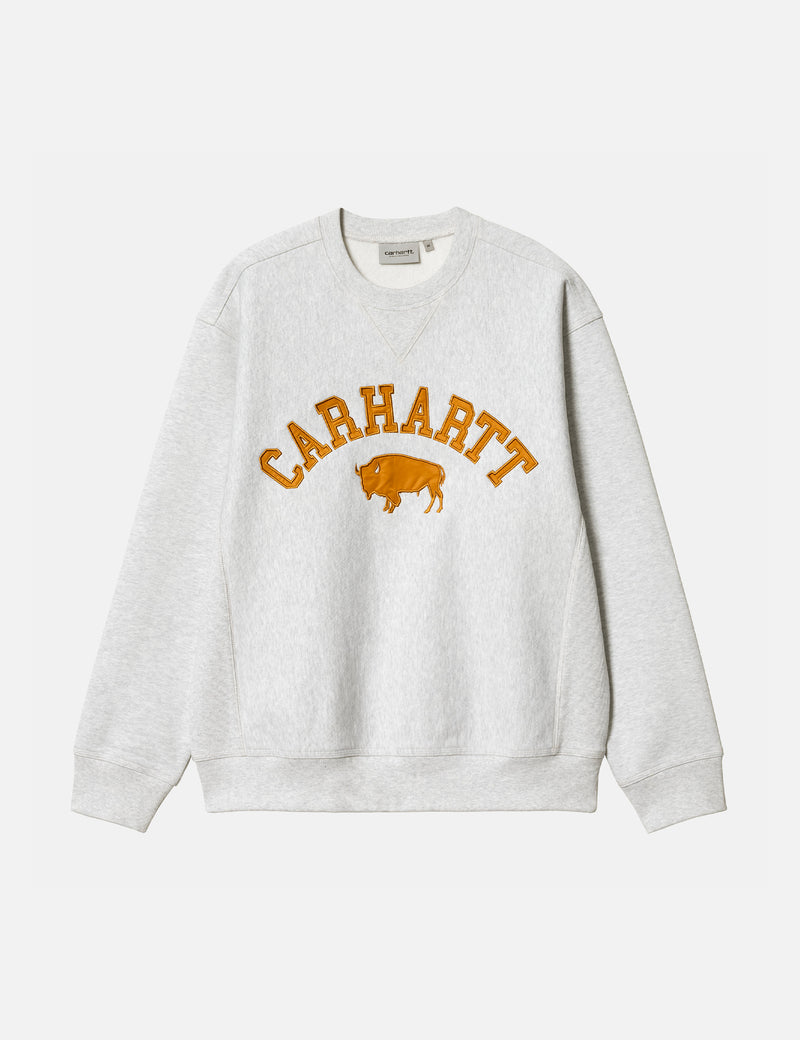 Carhartt-WIP Locker Sweatshirt - Ash Heather/Brown