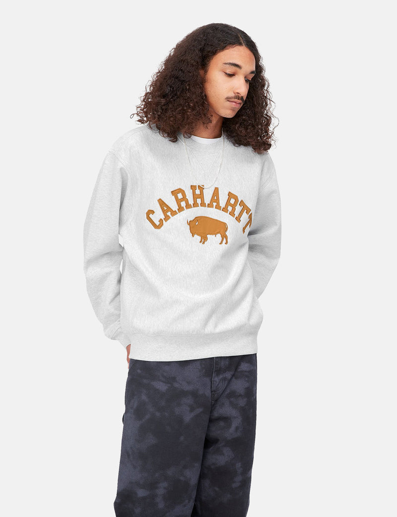 Carhartt-WIP Locker Sweatshirt - Ash Heather/Brown