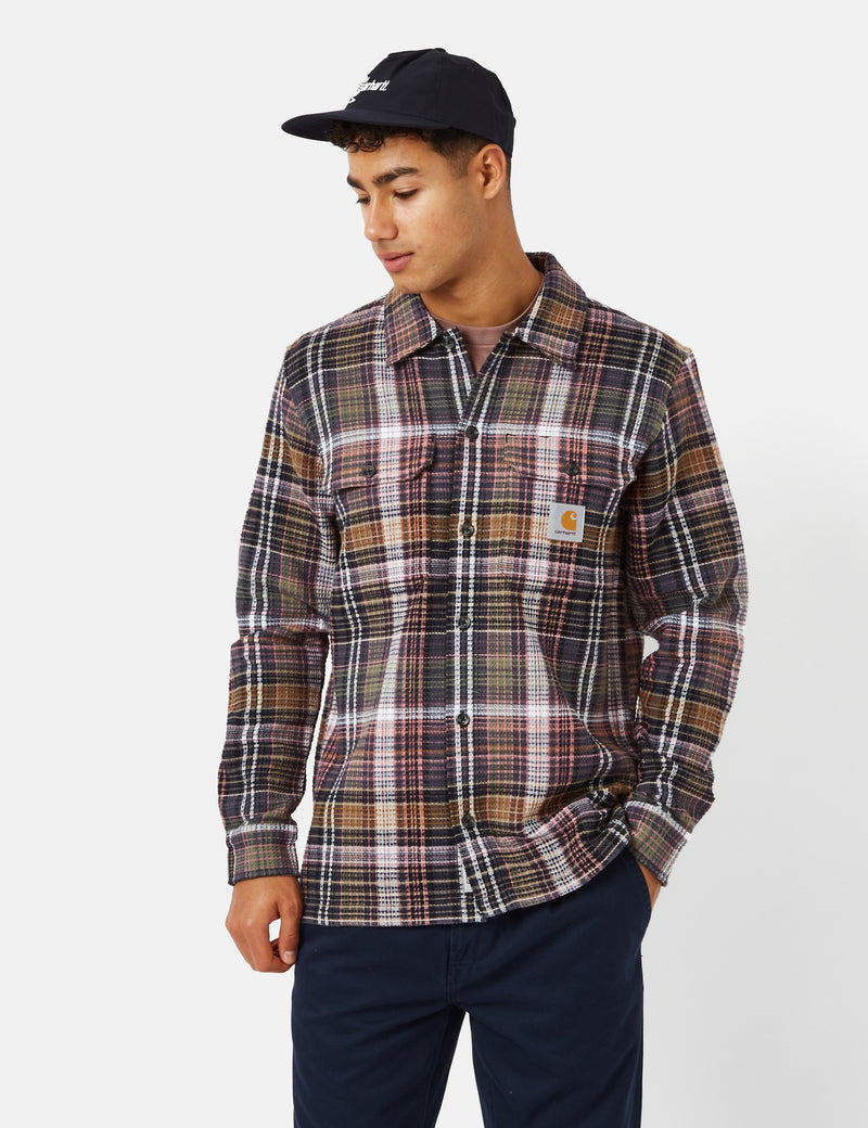 Carhartt-WIP Valmon Shirt (Regular) - Valmon Check/Hamilton Brown