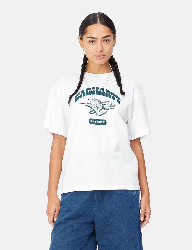 Carhartt-WIP Womens Wildcat T-Shirt (Loose) - White