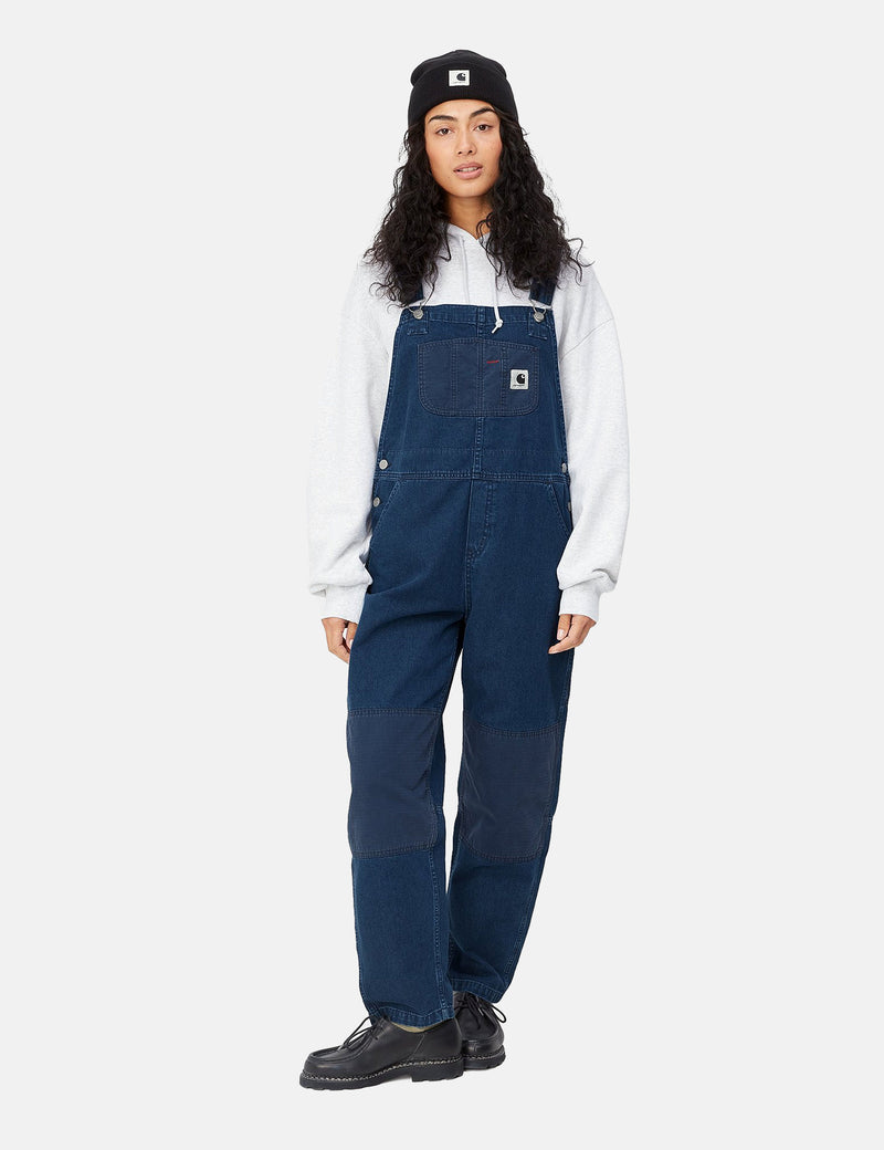 Carhartt-WIP Womens Alma Bib Denim Overall (Loose) - Blue Stone Washed