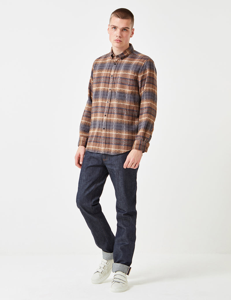 Portuguese Flannel Iberia Flannel Shirt - Brown