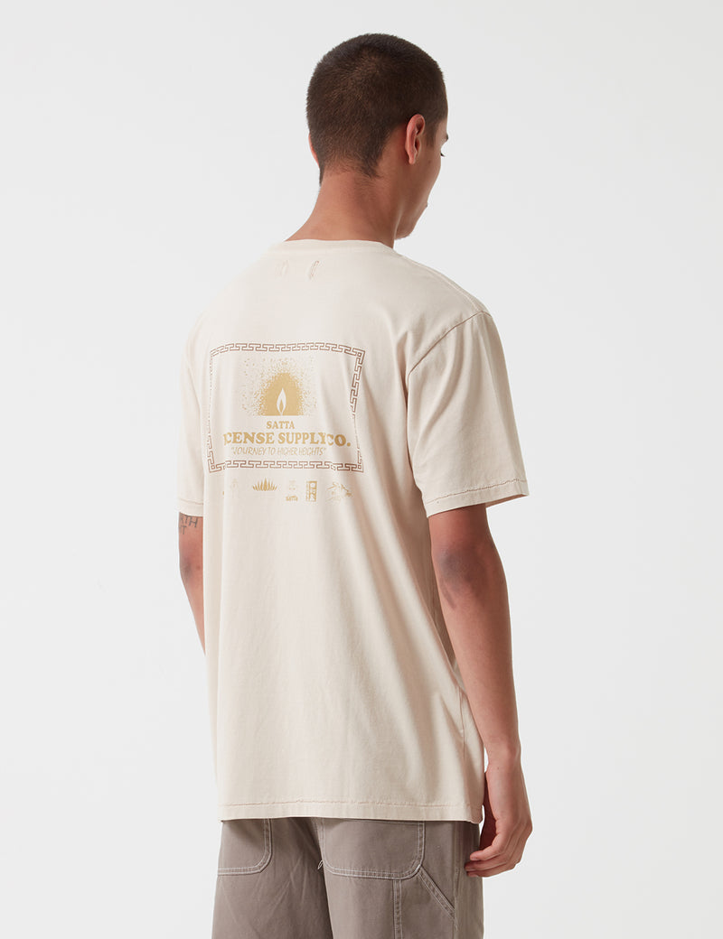 Satta Incense Supply T-Shirt - Calico Ecru