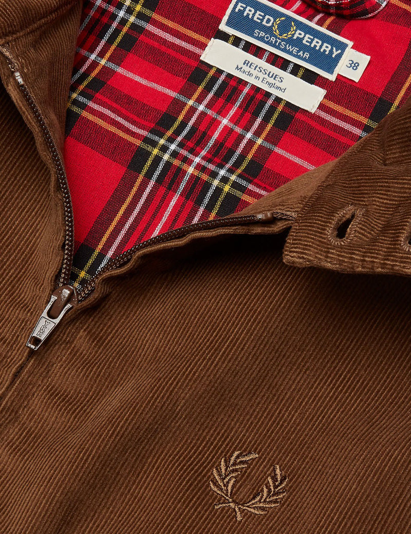 Fred Perry Made In England Harrington Jacket - Cocoa Brown