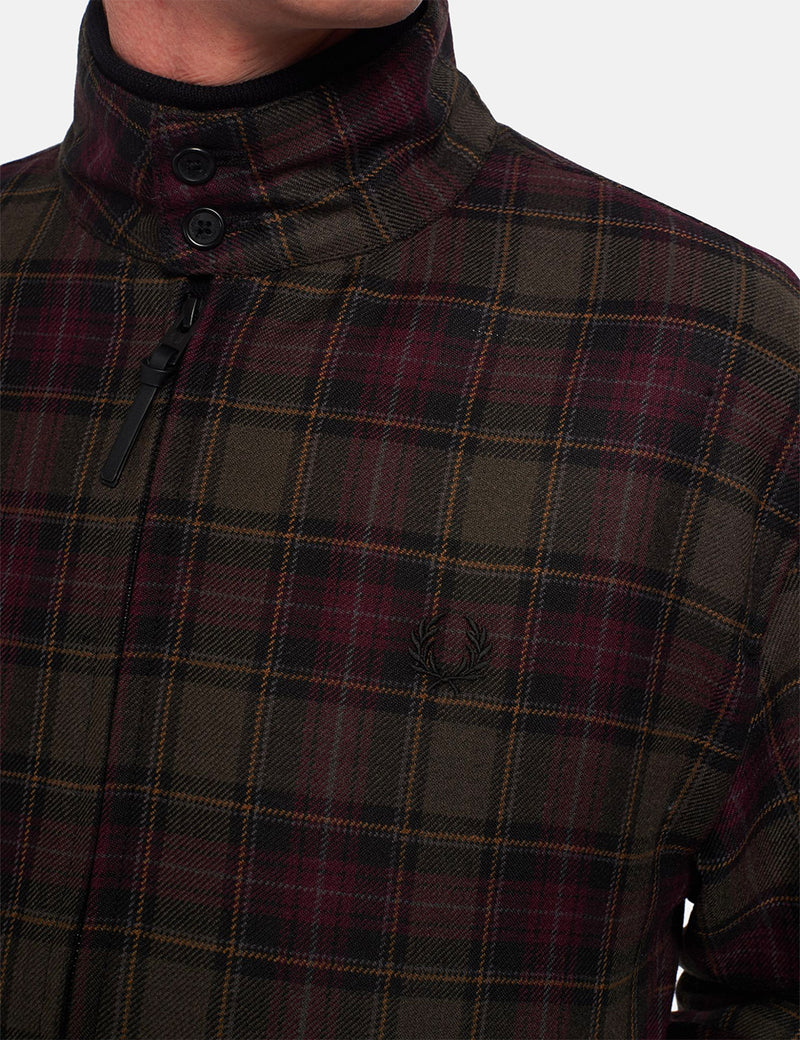 Fred Perry Karo Harrington Jacke - Schwarz