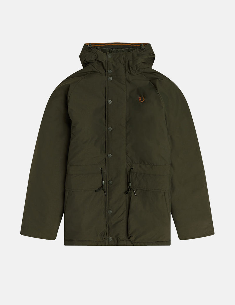Fred Perry Padded Zip-Through Jacket - Hunting Green