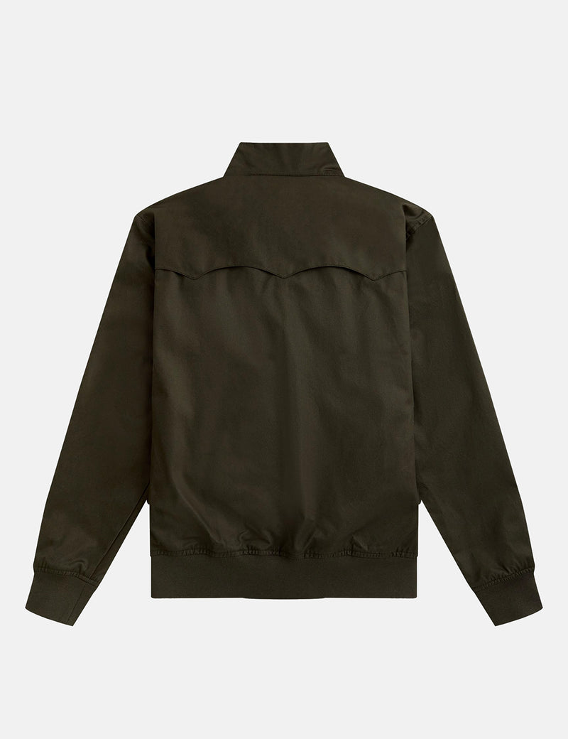 Fred Perry 왁스드 해링턴 재킷 - 헌팅 그린