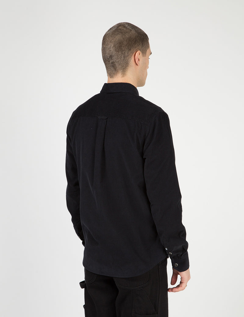 Calvin Klein 코듀로이 셔츠-블랙