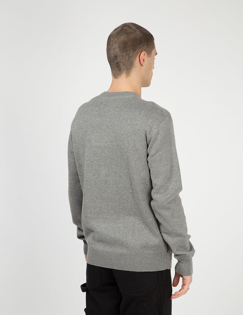 Calvin Klein Calvin Crew Neck Sweatshirt- Grey Heather/Black