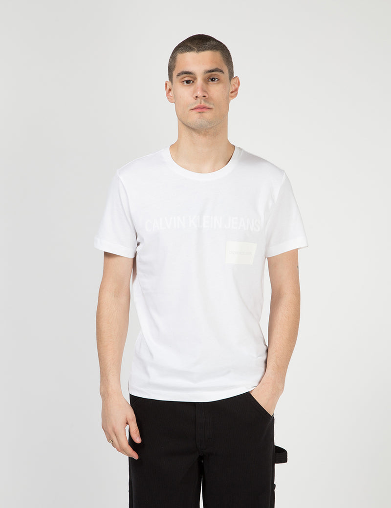 Calvin Klein Multi Institutional Box T-Shirt-화이트
