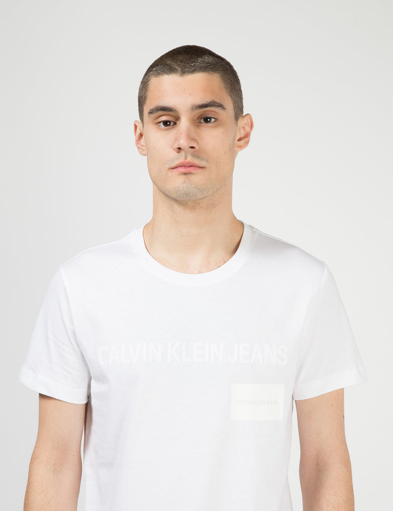 Calvin Klein Multi Institutional Box T-Shirt - Weiß
