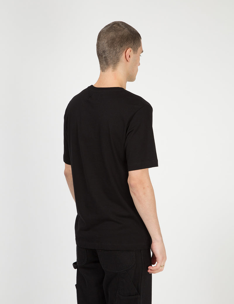 CalvinKleinモノグラムチェストロゴTシャツ-ブラック