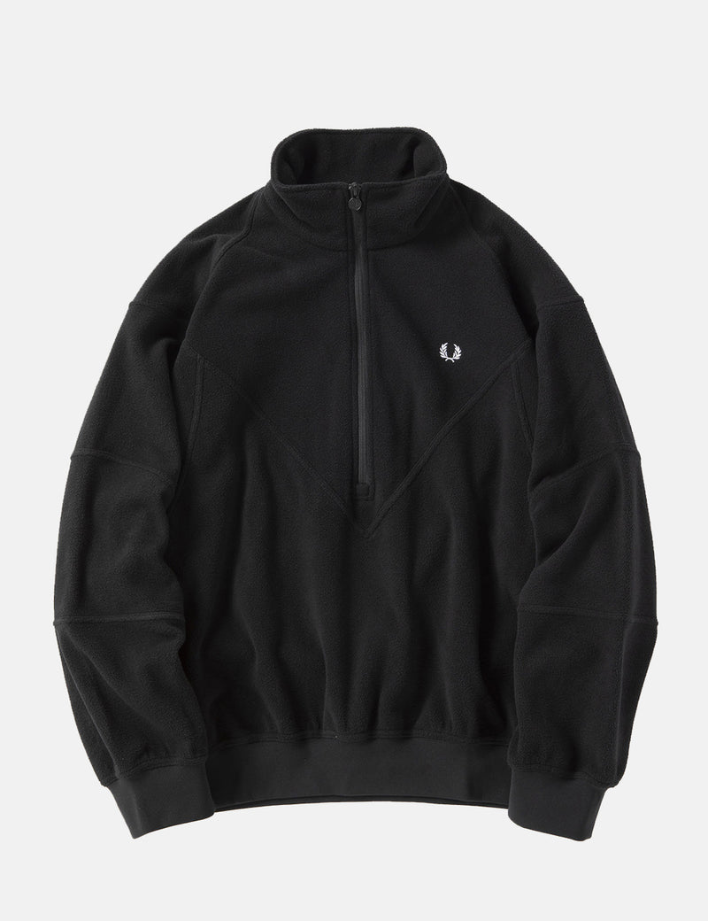Fred Perry Monochrome Half Zip Fleece - Black