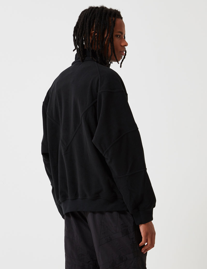 Fred Perry Monochrome Half Zip Fleece - Black