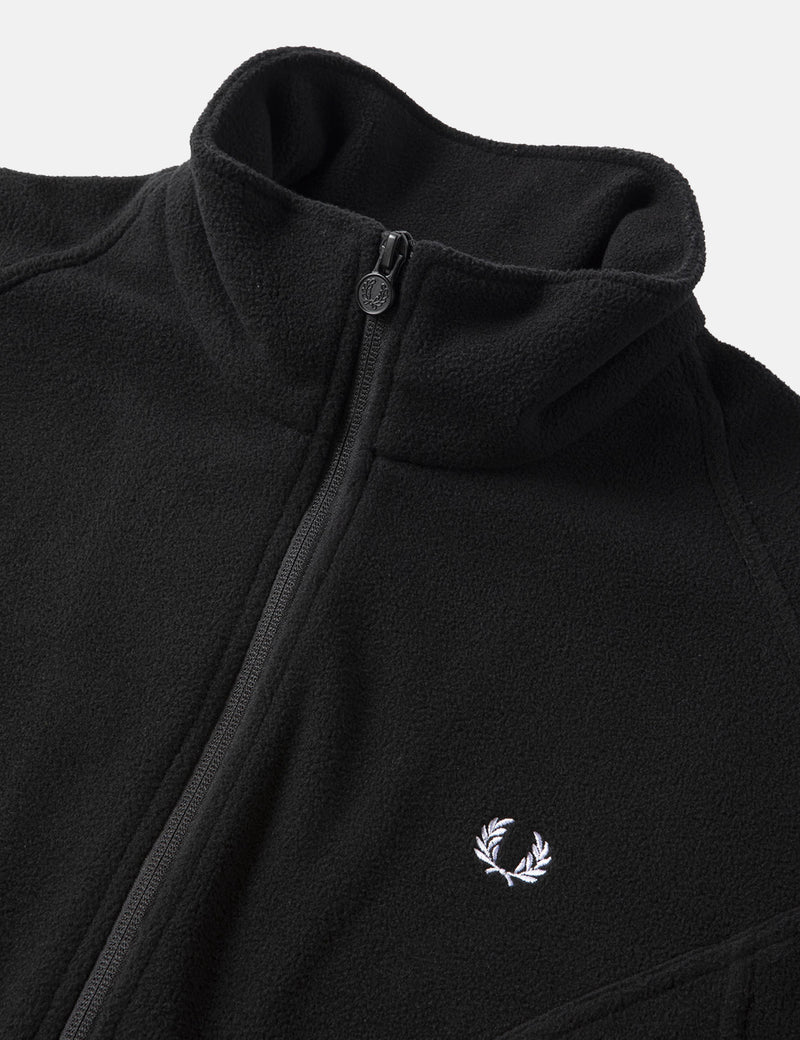 Fred Perry Monochrome Half Zip Fleece - Black