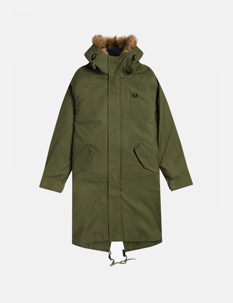 Fred Perry Zip-in Liner Parka - Parka Green I Urban Excess