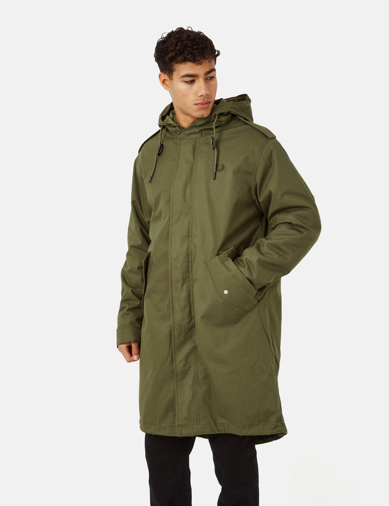 Fred Perry Detachable Liner Parka Jacket - Parka Green