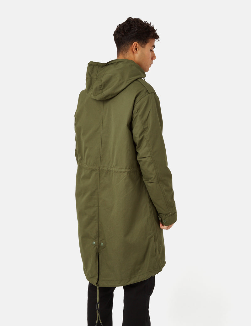 Fred Perry Detachable Liner Parka Jacket - Parka Green