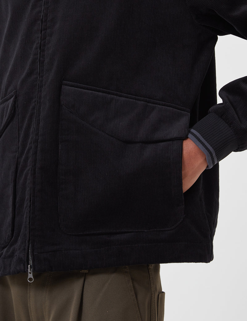 Fred Perry Cord Harrington Jacket - Black