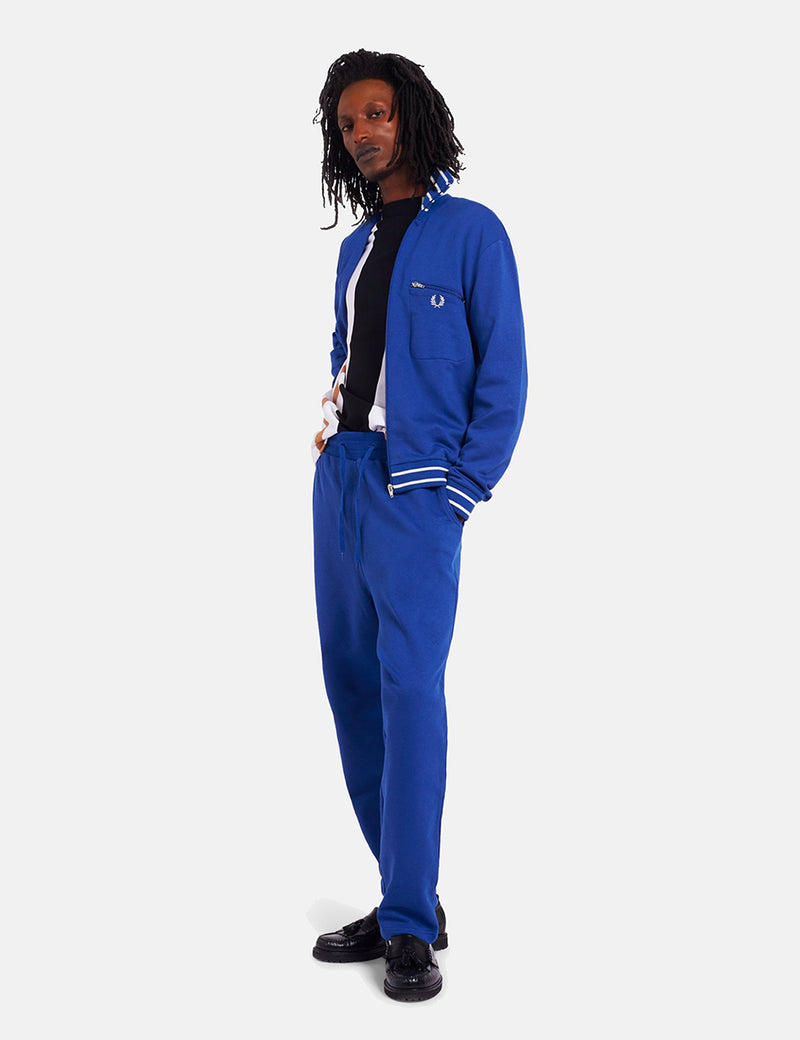 Fred Perry Striped Neck Track Jacket - Bright Blue