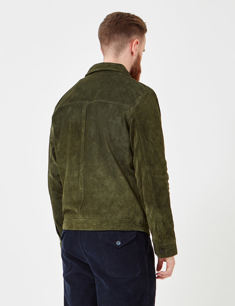 Human Scales Rick Jacket (Suede) Moss Green URBAN EXCESS.