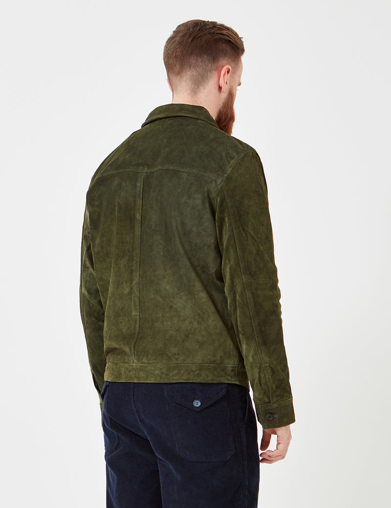 Human Scales Rick Jacket (Suede) - Moss Green