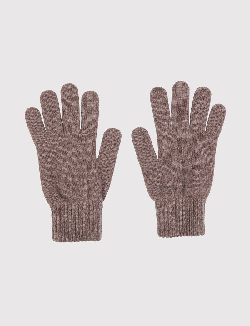 Johnstons of Elgin Cashmere Gloves (Unisex) - Driftwood Brown