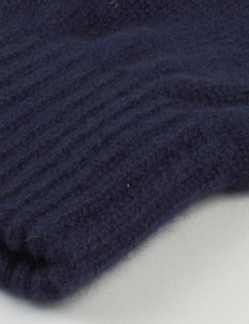 Johnstons of Elgin Cashmere Gloves (Unisex) - Navy Blue