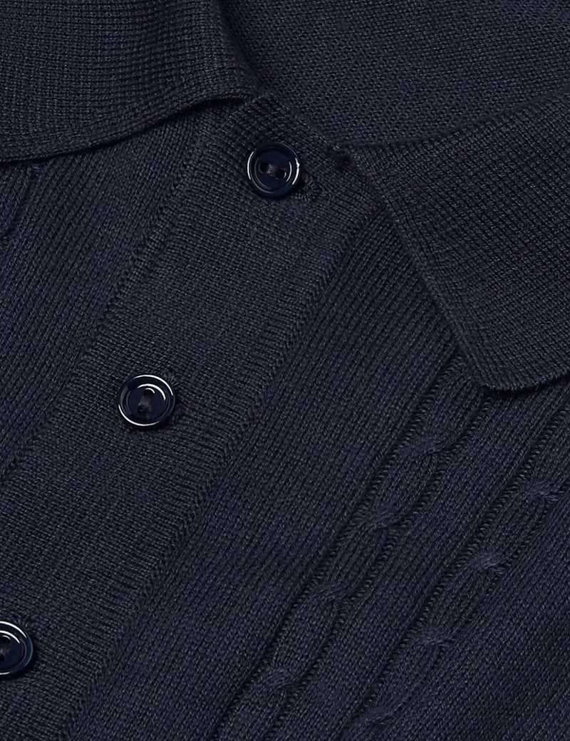 Chemise Fred Perry Cable Knit - Navy Blue
