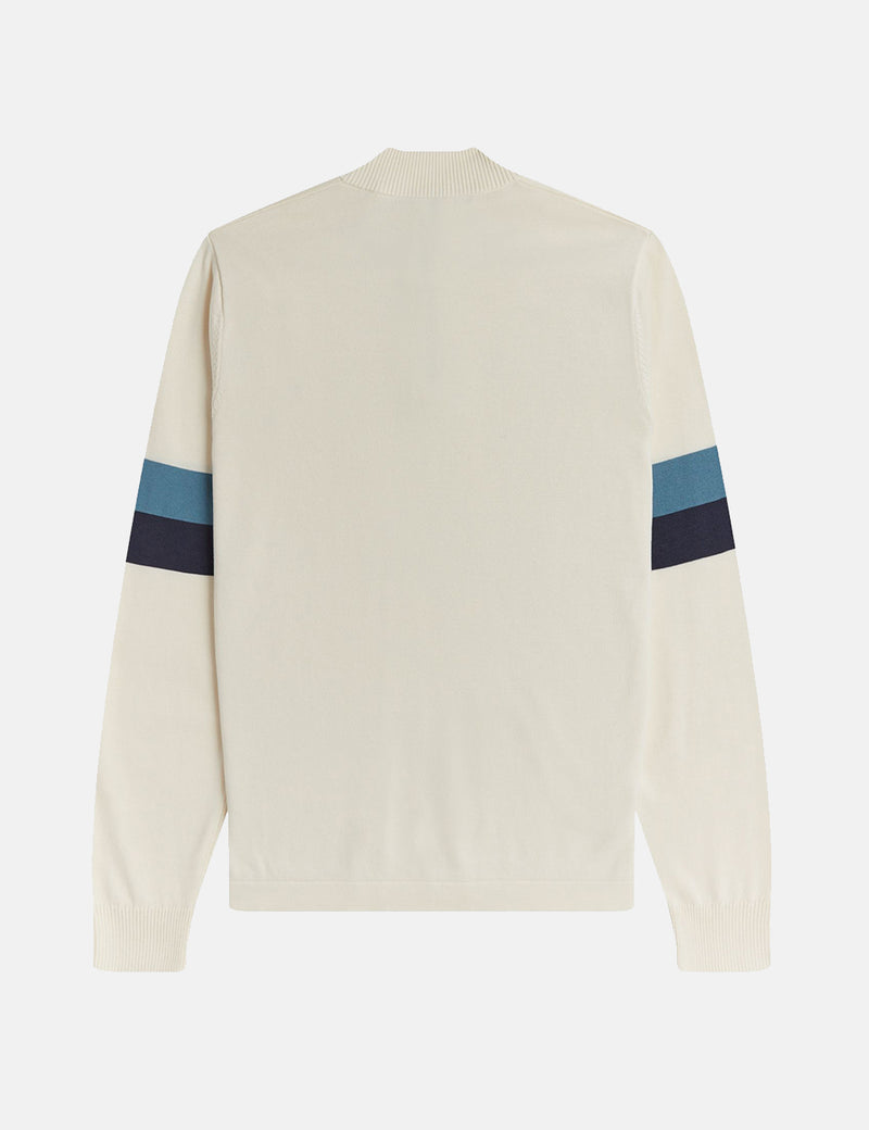Fred Perry Pull En Tricot Col Cheminée - Ecru