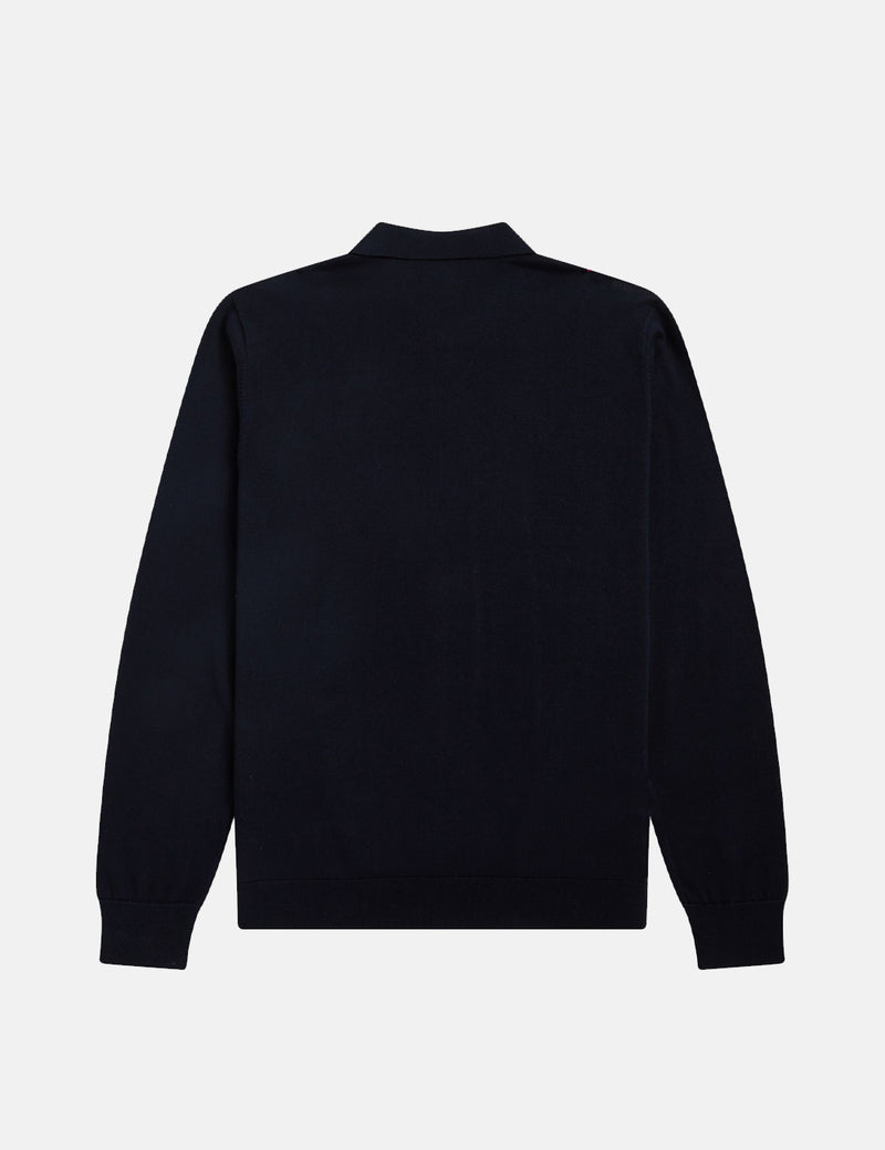 Cardigan zippé à rayures Fred Perry - Bleu marine